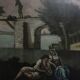 Ancient painting "The Romantic Rendezvous" by an unknown artist.