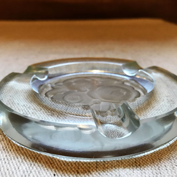 Ashtray art deco glass signed Verlys