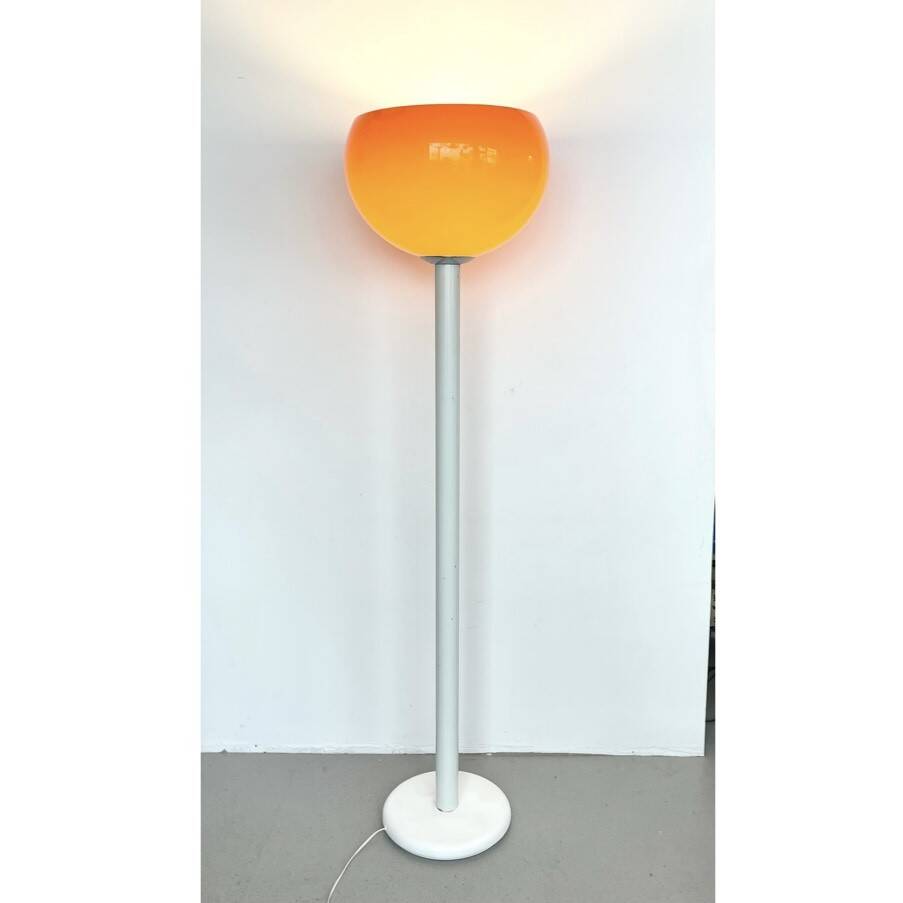 Lampadair italien orange et blanc Années 70