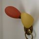 Pair of double wall lamp in brass and opaline year 1960 bi-color