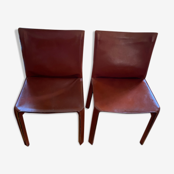 2 chairs model 412 Mario Bellini