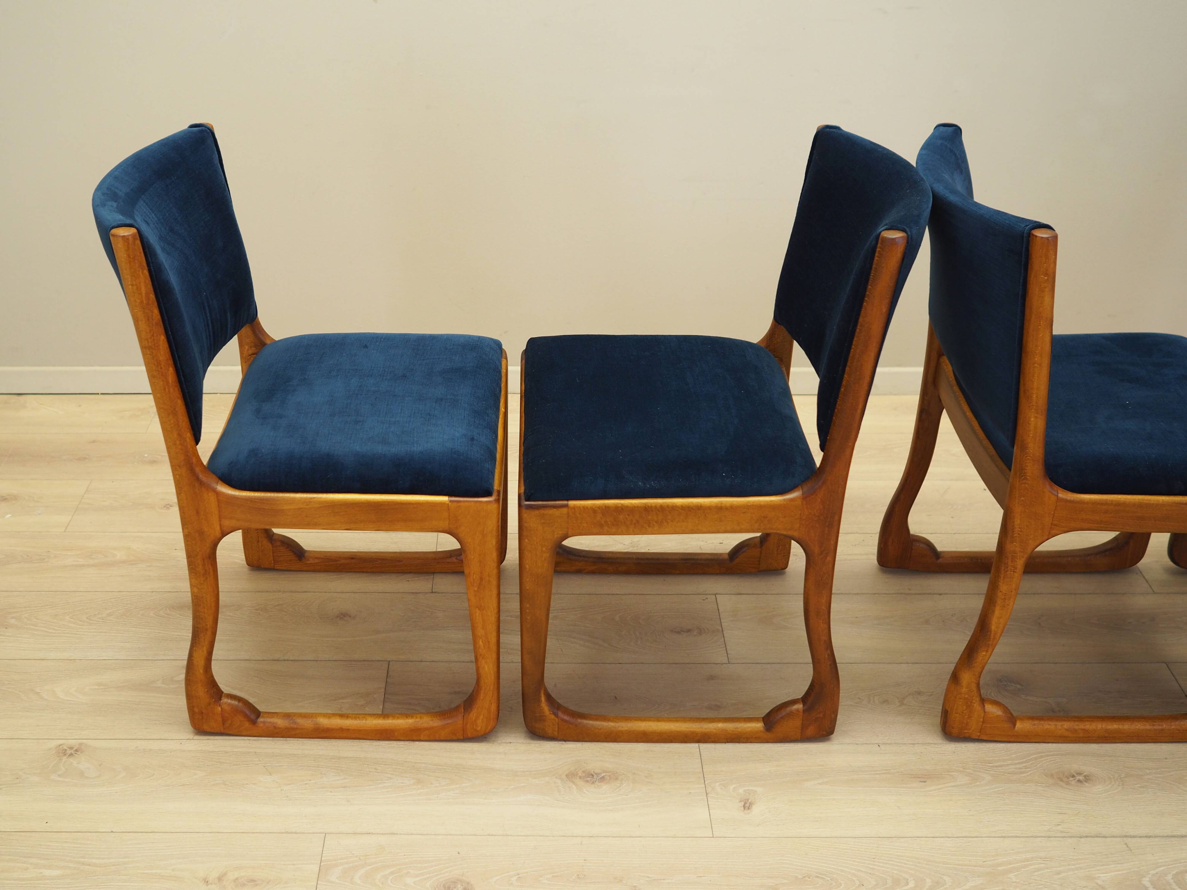 Set of four beech chairs, Danish design, 1950s, designer: Holger Jacobsen,