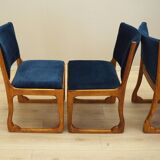 Set of four beech chairs, Danish design, 1950s, designer: Holger Jacobsen,