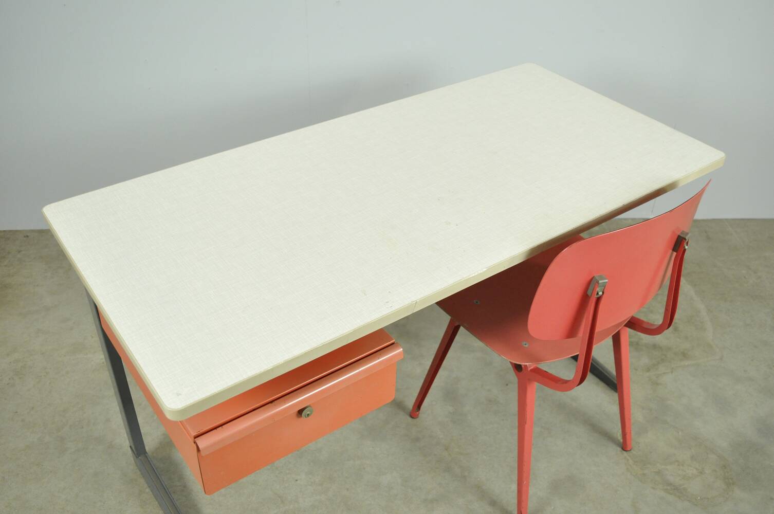 Vintage AHREND industrial Result desk by Friso Kramer, 1950s Netherlands