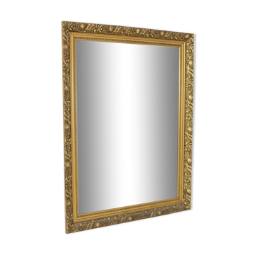 1970s wall mirror, czechoslovakia, 81x61 cm