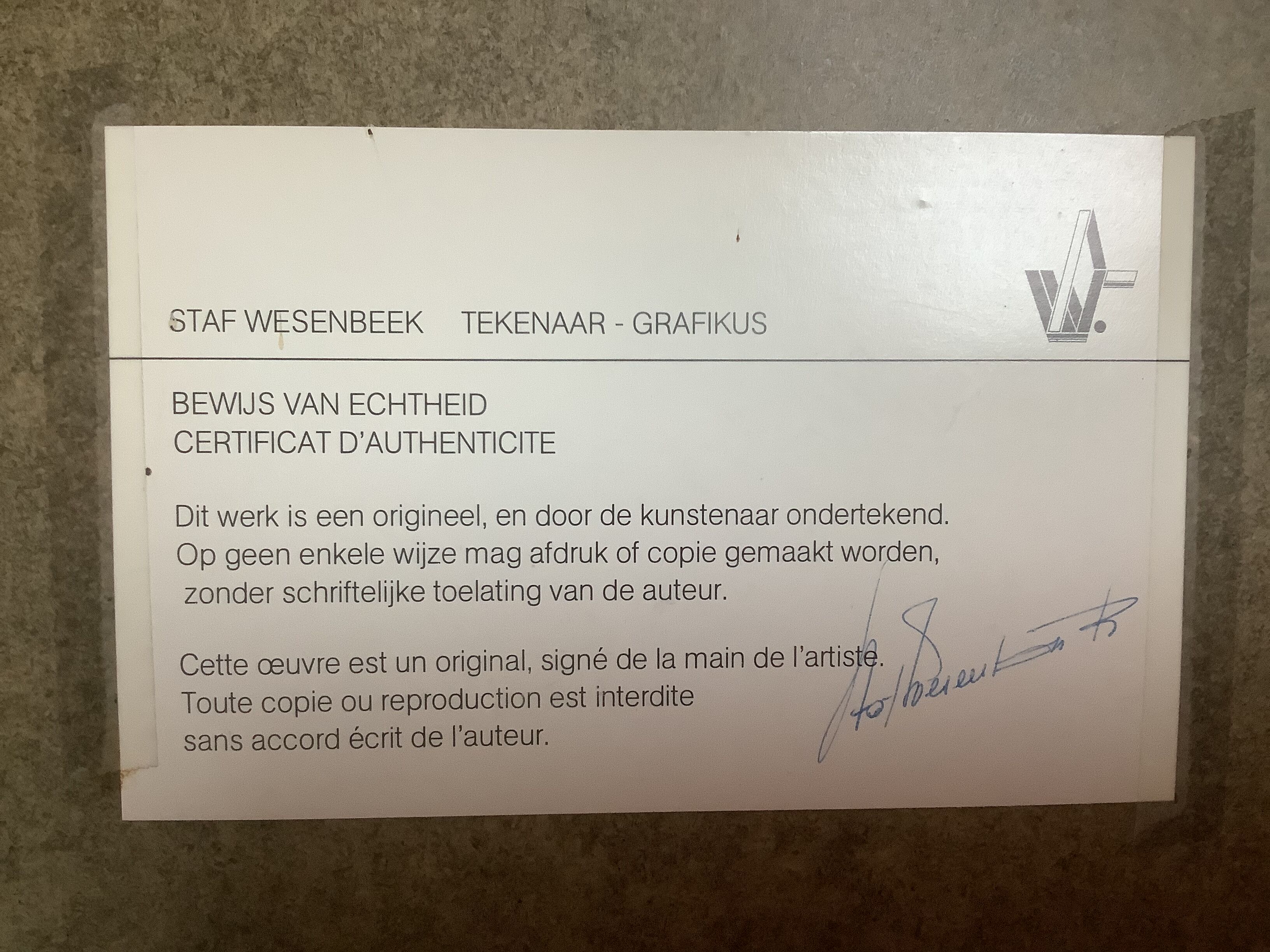 Watercolor of landscape signed