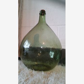 Dame Jeanne, verre, vase, déco vintage, coloris, années 50 60, brocante de noel
