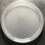 Old servant's tray in white opaline 26 cm