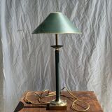Vintage green and gold table lamp H60 D30