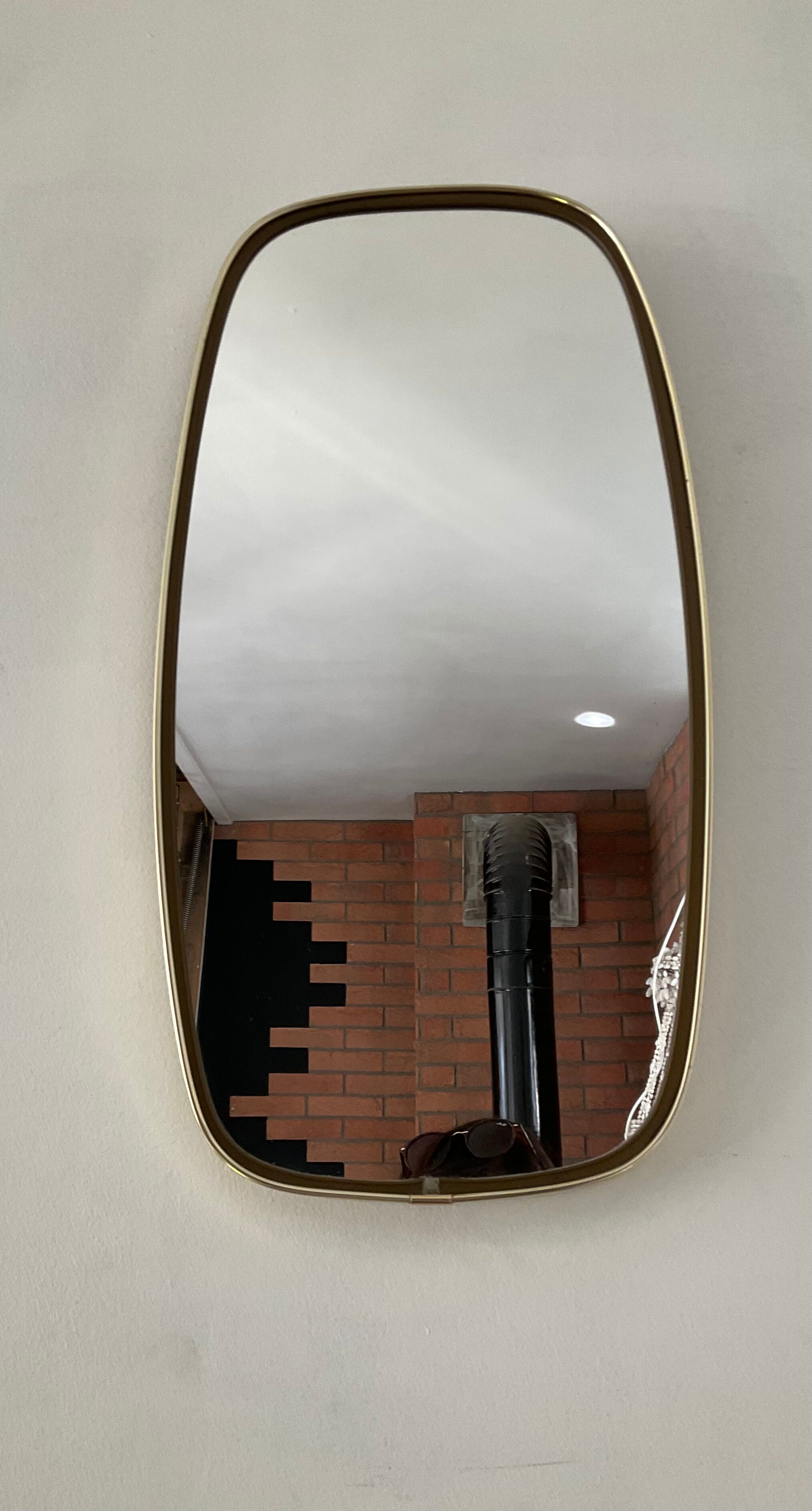 Mirror mirror free form 60s-70s, 46x23 cm