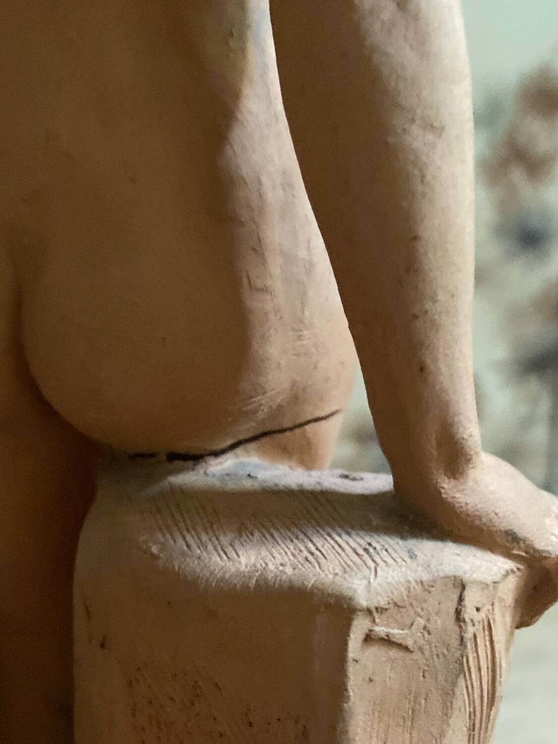 Antique Art Deco sculpture signed Delauner – Terracotta – 26 cm