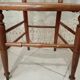Set de 3 chaises bois et cannage
