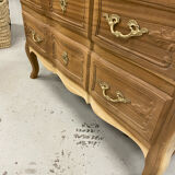 Louis XV style chest of drawers in raw wood