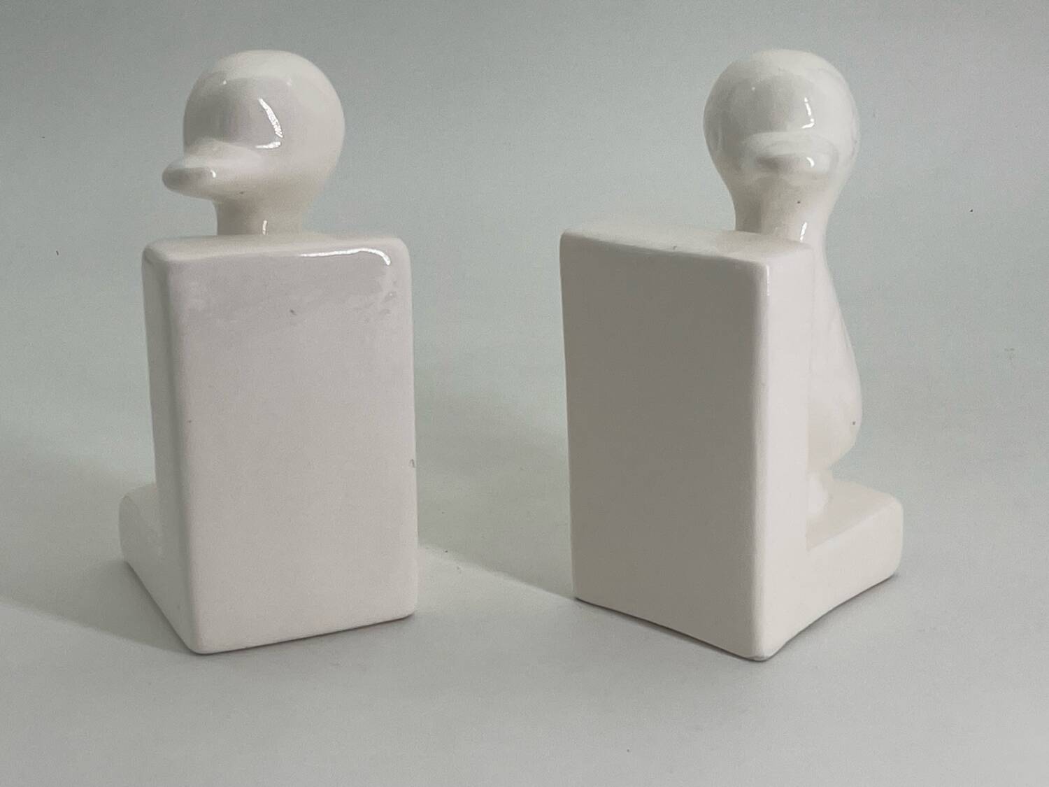 Vintage ceramic duck bookend