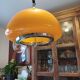Suspension vintage opaline orange " viro "