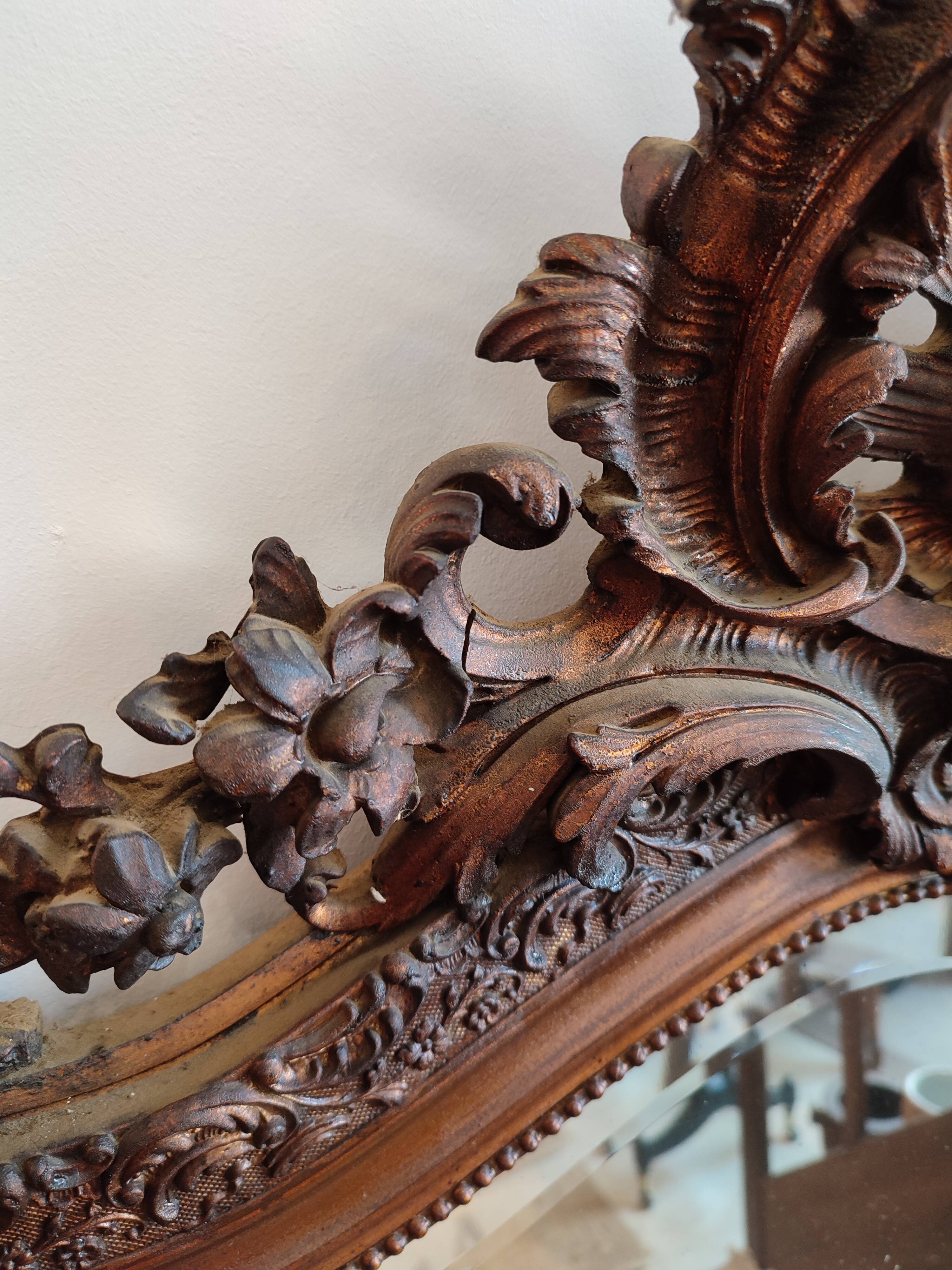 Old pediment mirror