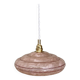 Suspension abat-jour vintage en verre de clichy rose