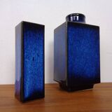 Blue Japanese ceramic vases, 1960s, set of 2