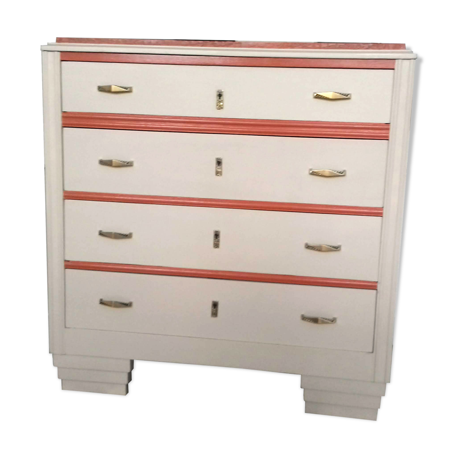 Chest of drawers 4 art deco drawers as new