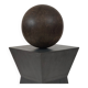Sphère en bois dur patinée décorative antique