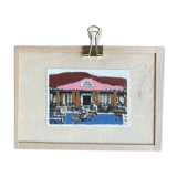 Bold pastels in old photo - Cornwall 1920