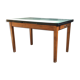 Vintage stretch table - oak footing - mint green formica tray - 1950