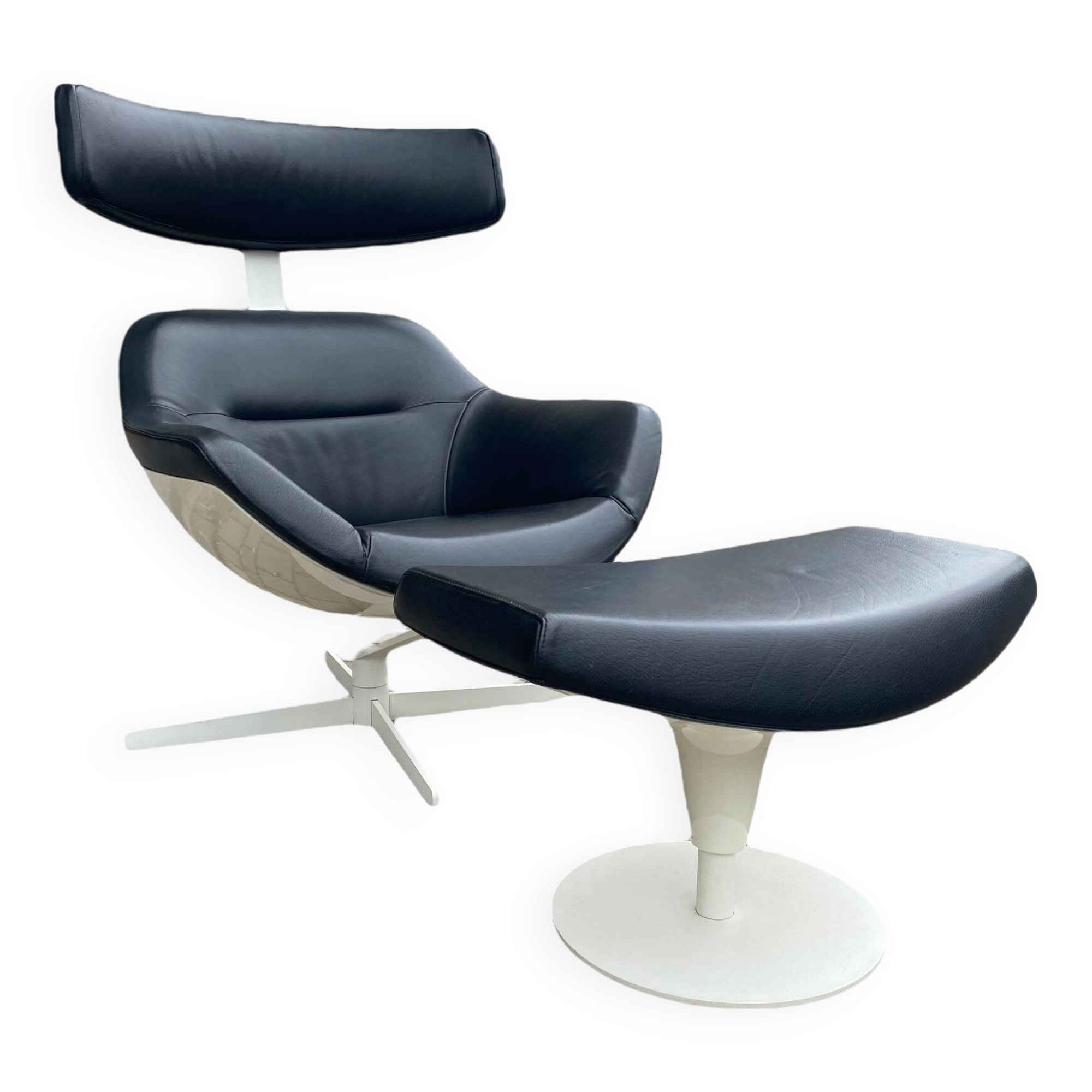 Auckland lounge chair and ottoman by Jean Marie Massaud for Cassina