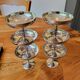 6 stainless steel ice cream cups 1970