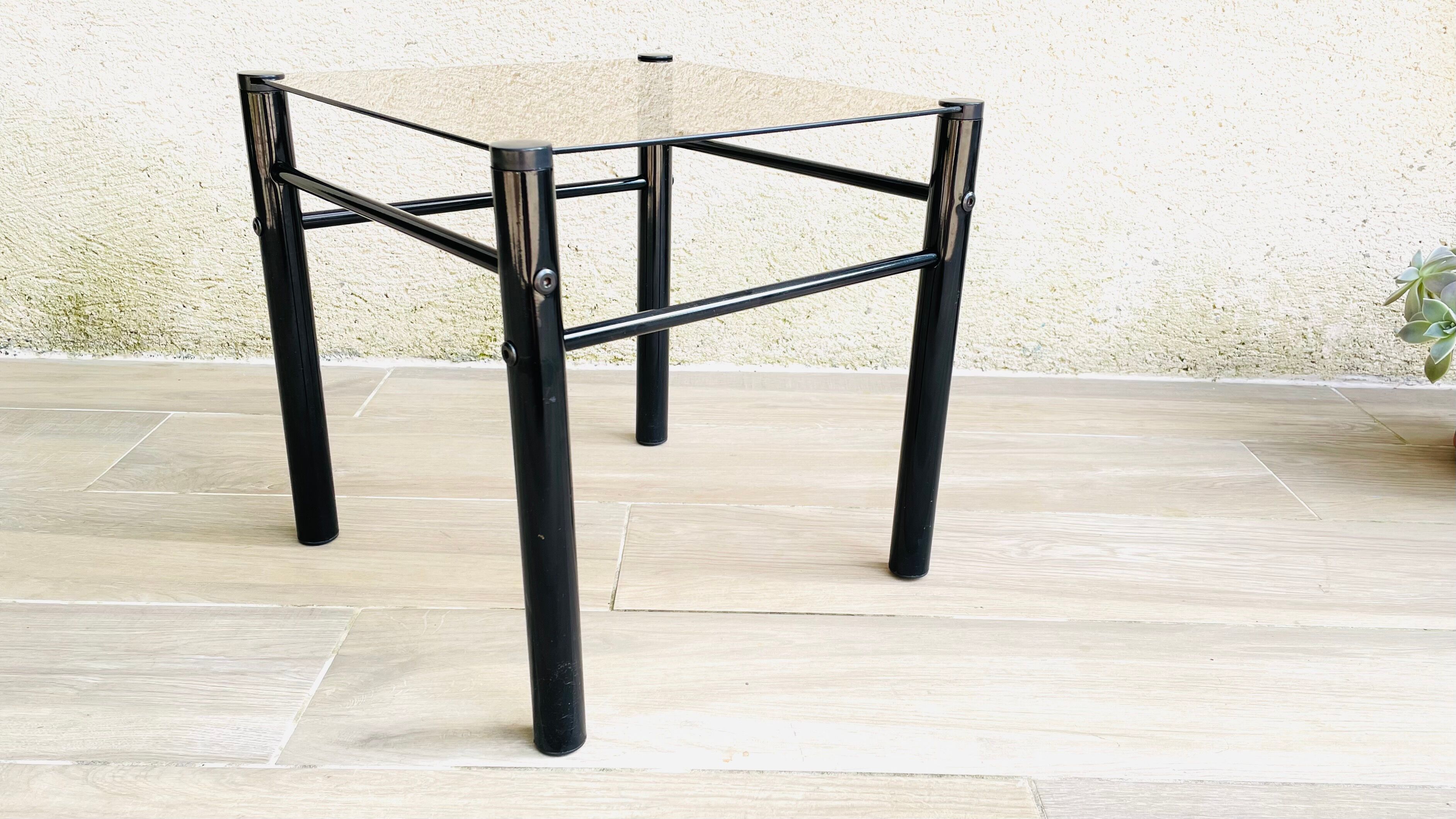 Vintage coffee table signed Yves Boutboul