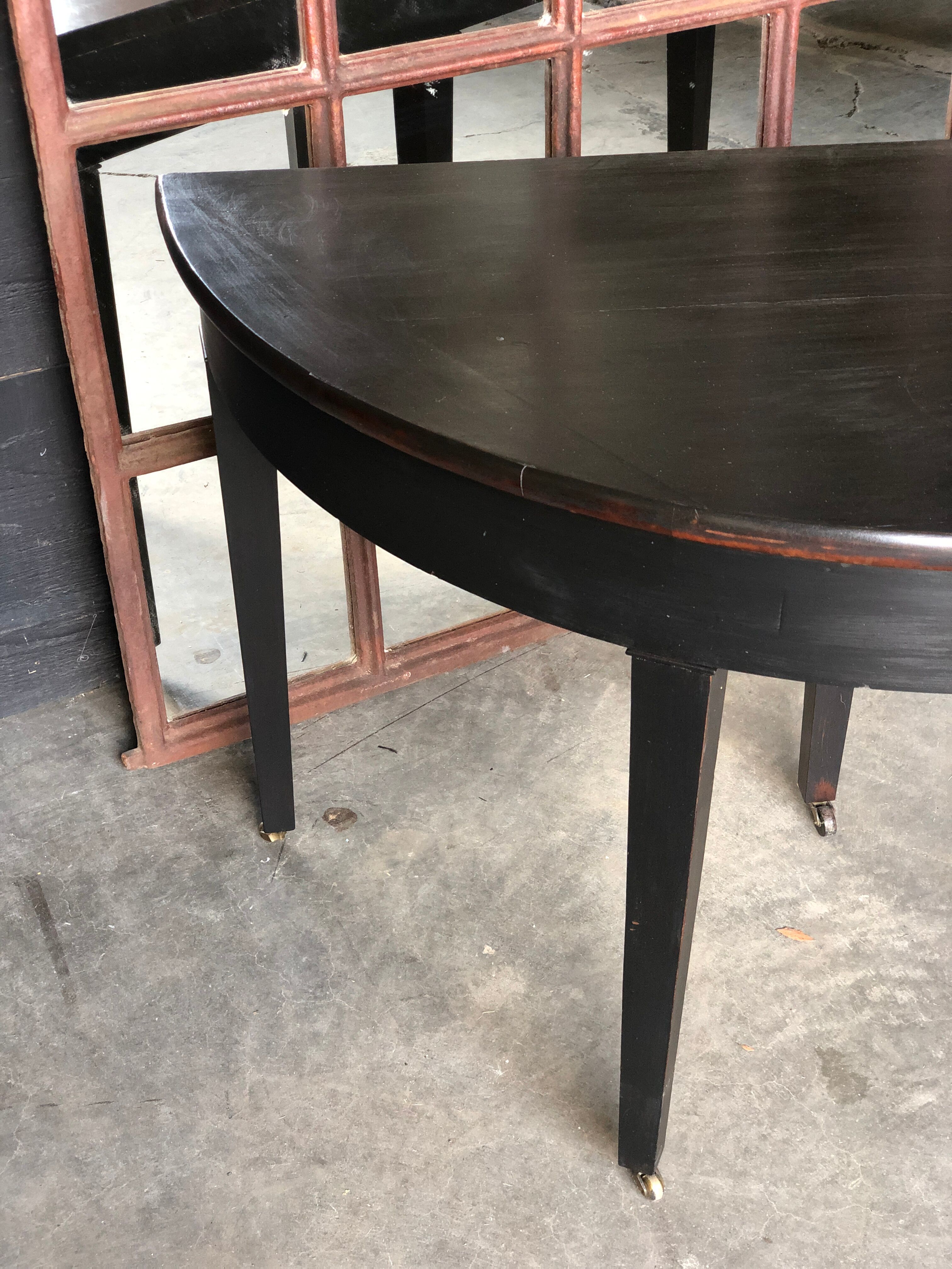 Console half moon shape