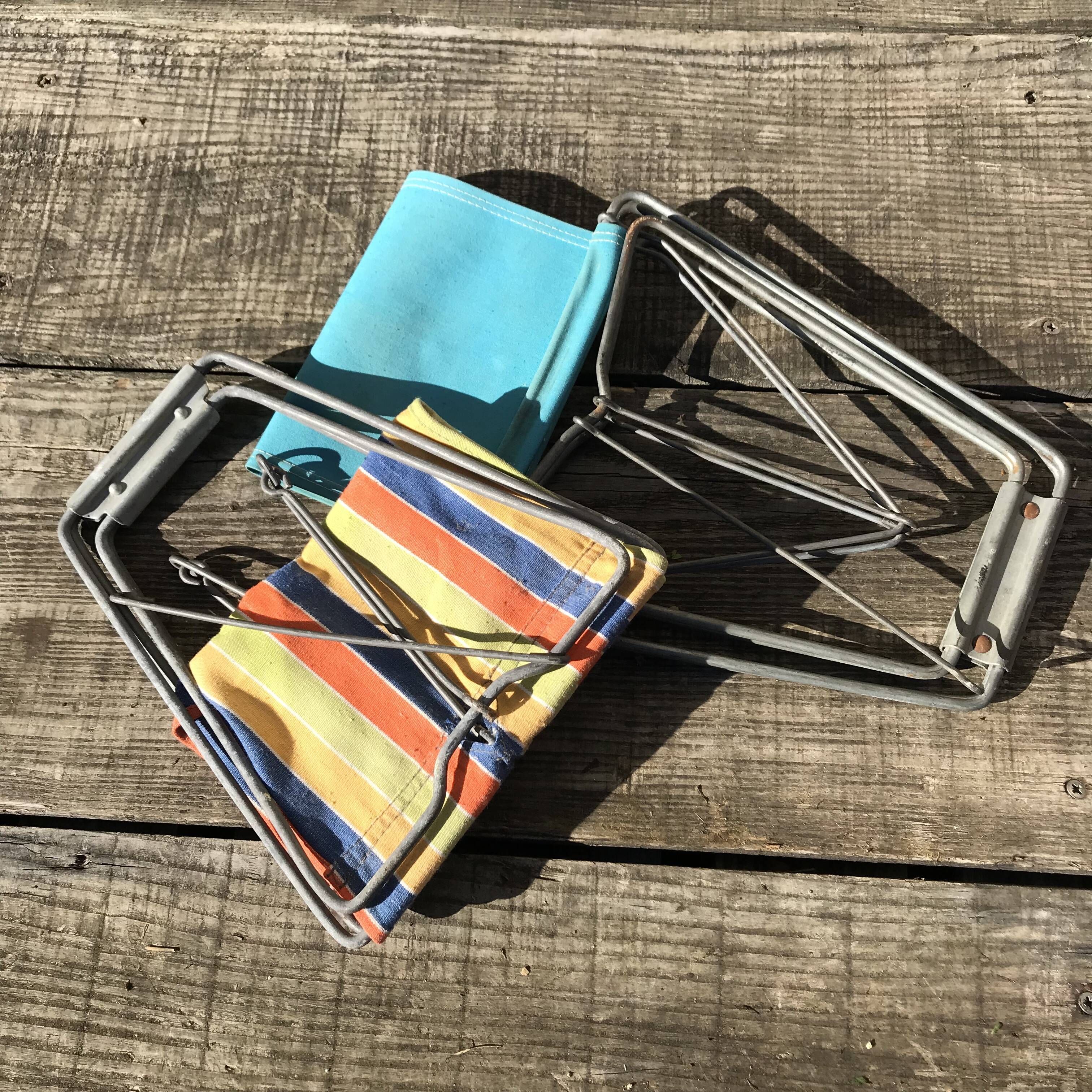 Folding stools from pecheur vintage 1960