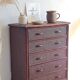 Commode en rotin vintage circa années 70