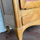 Louis XV style showcase in cherry wood and veneer nineteenth century