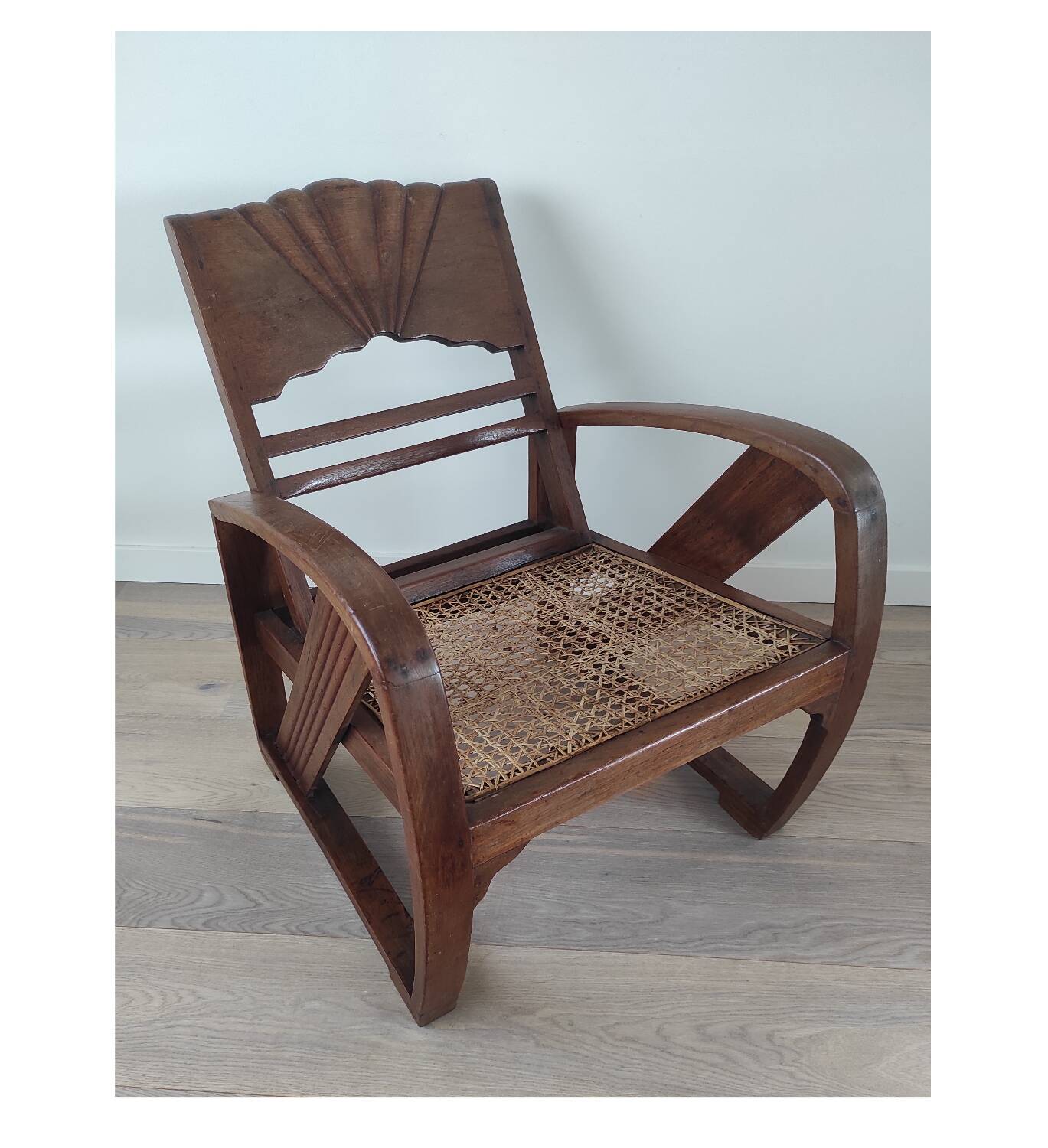 Burmese teak armchair