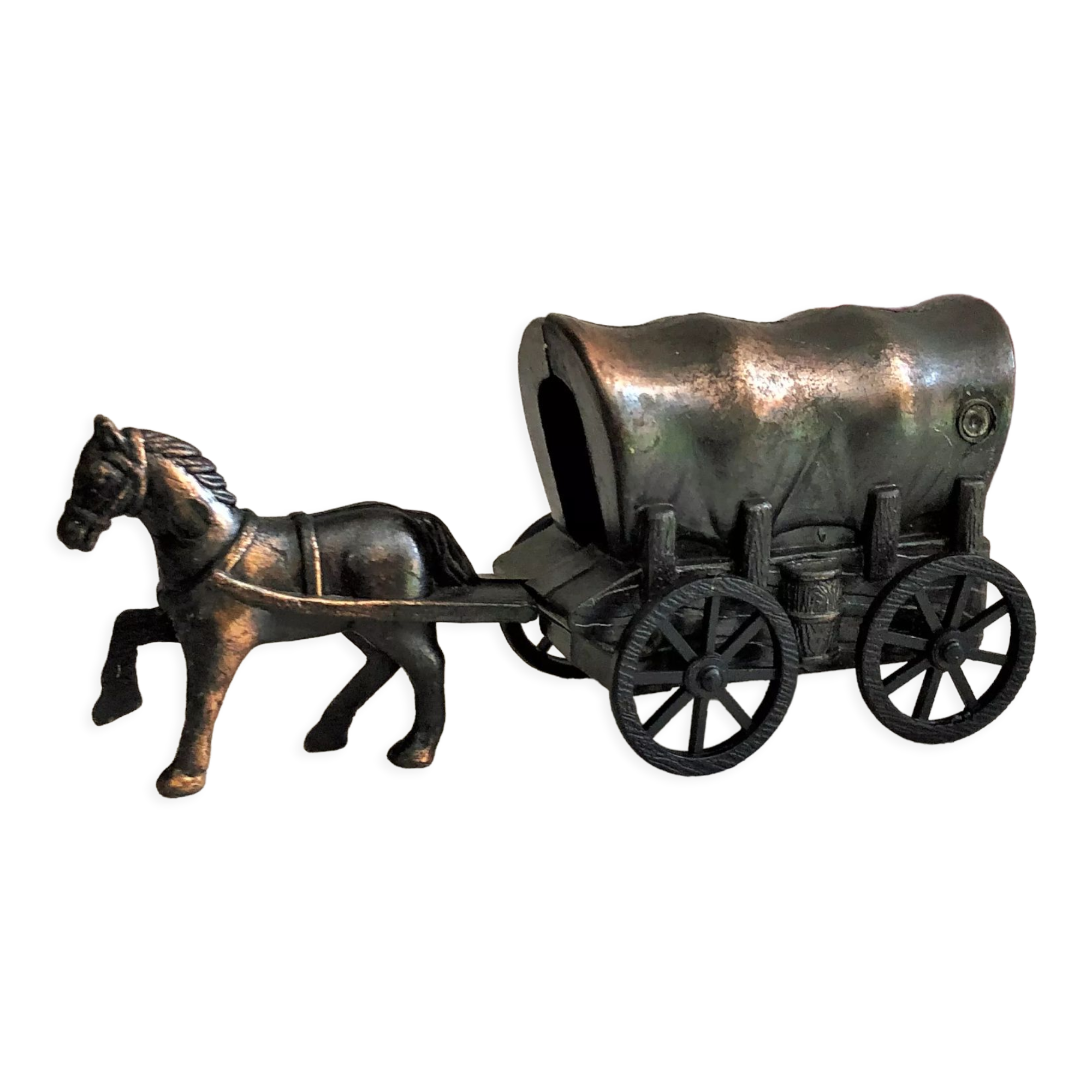 Metal pencil sharpener vintage horse and carriage collection