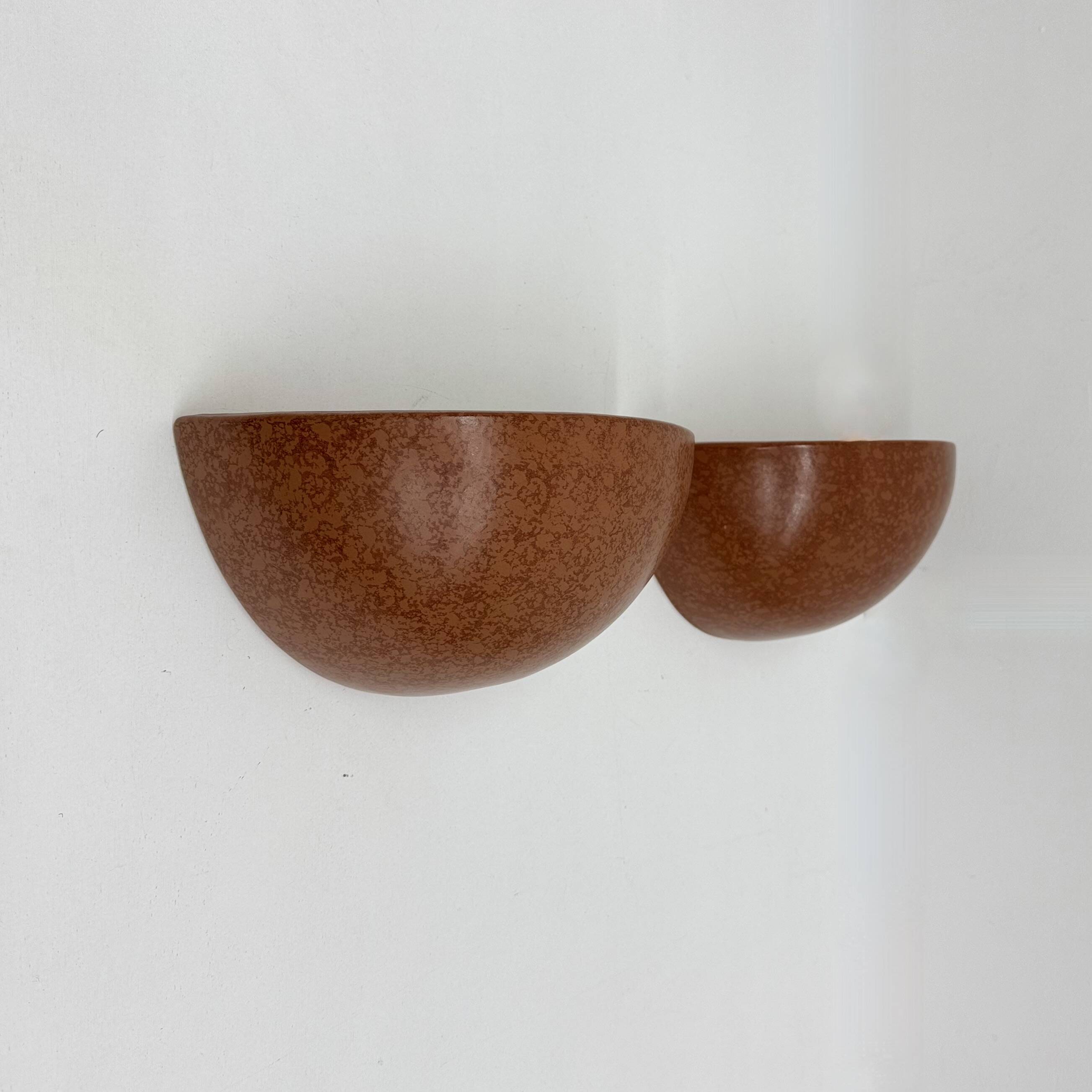 Mid-Century set of 4 ceramic wall lamp sconce , 1970s
