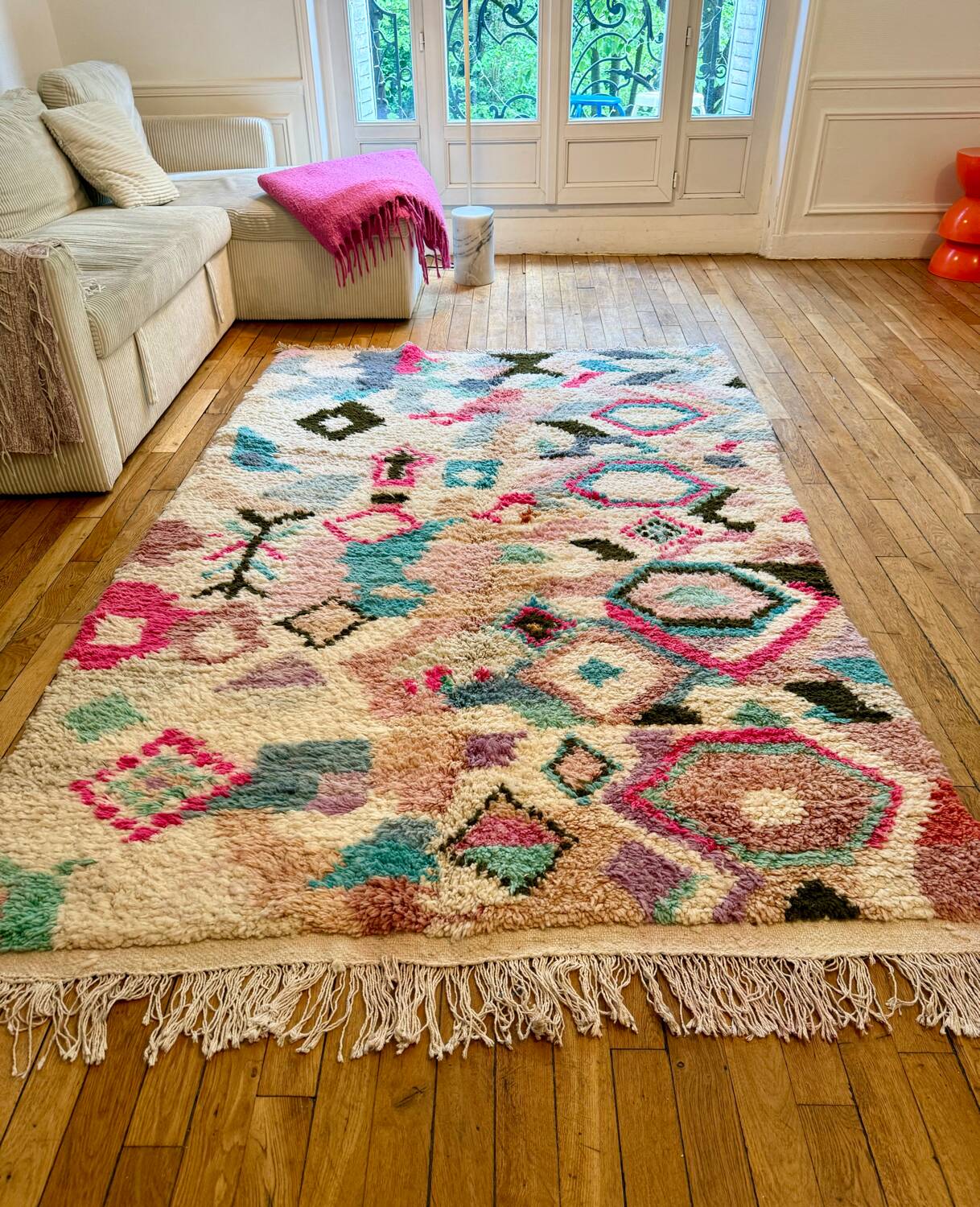 Berber rug 100% wool 138 x 241