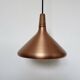 Suspension scandinave cuivre et teck, 80s'
