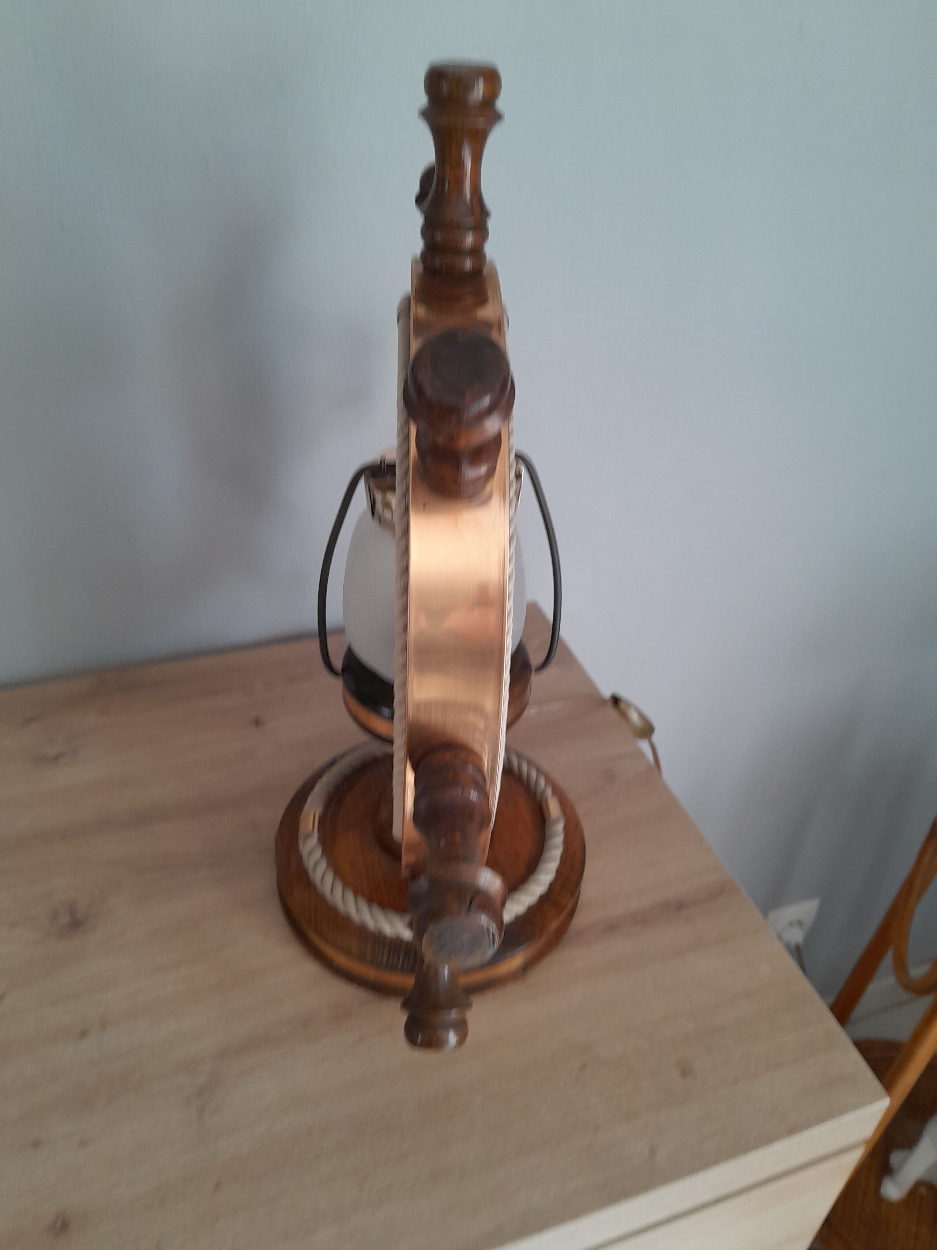 Rudder bar lamp boat vintage wheel
