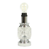 Lampe de table Ice Cube Peill Putzler Design Cristal Allemagne Années 70 Endommagé