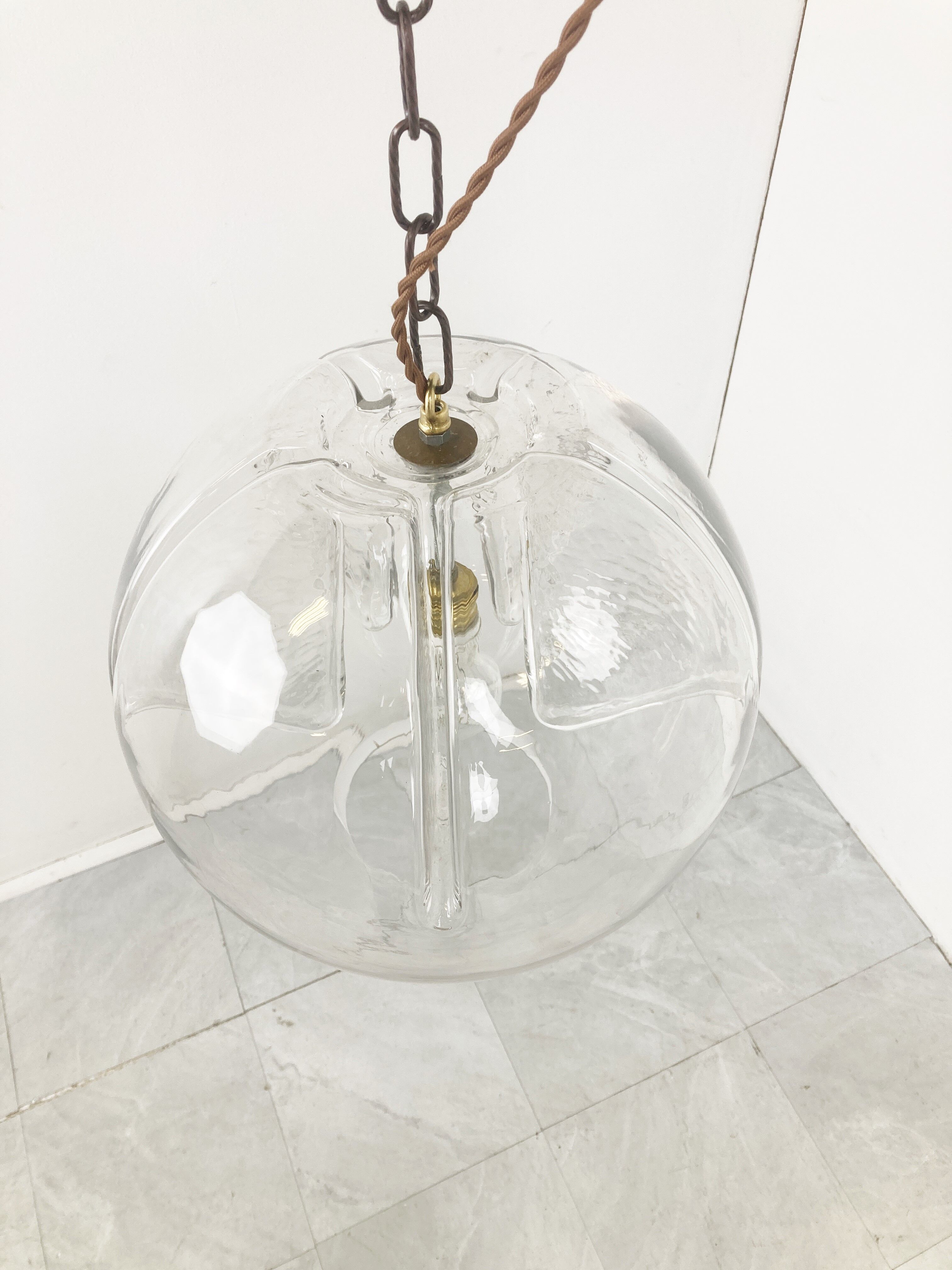 Suspension en verre par Peil et Putzler, années 1970