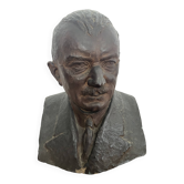 Plaster bust of a man with a patina – studio work, around 1900