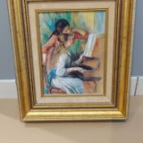 Painting painting on canvas