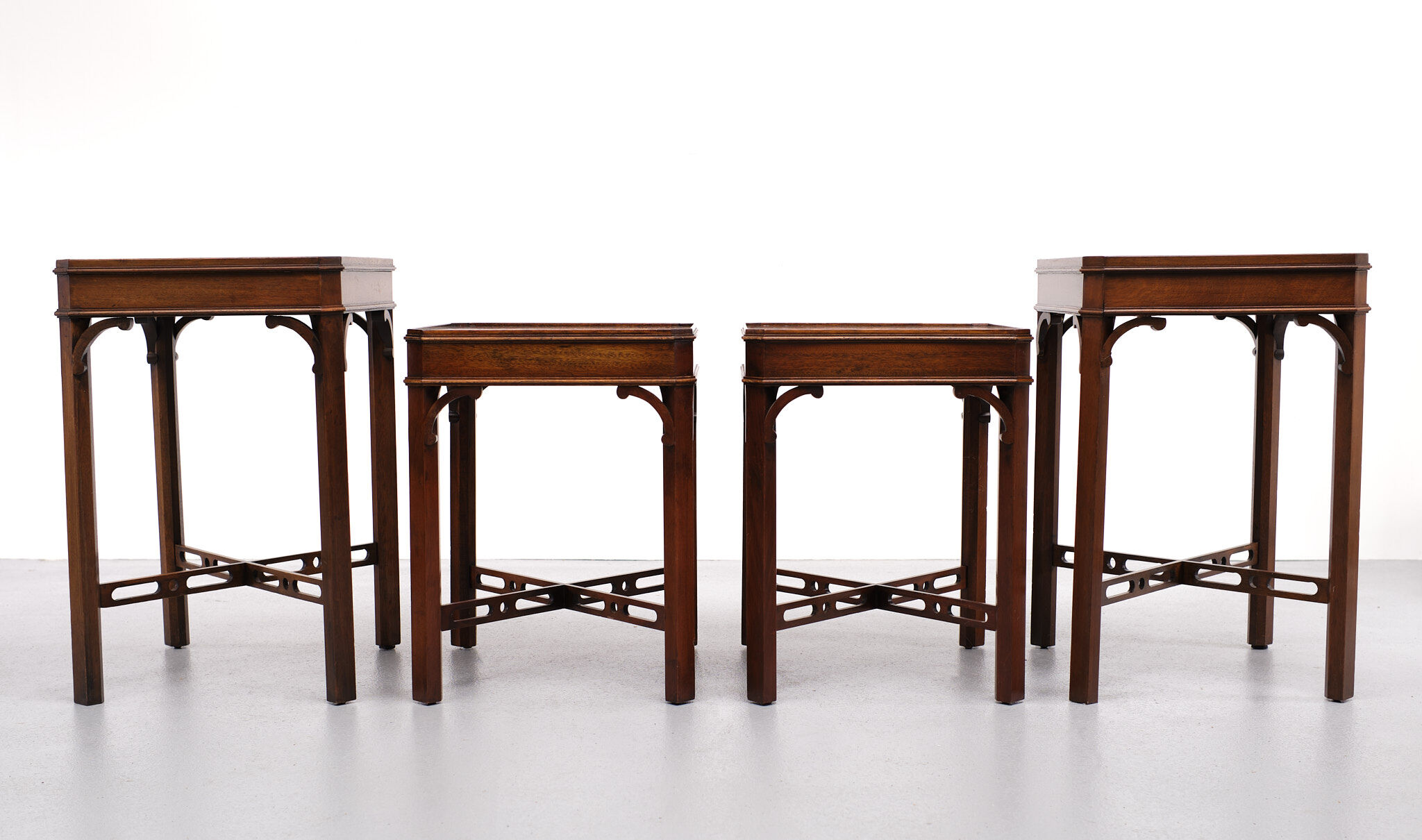 Bevan Funnell Mahogany Side Tables Georgian Revival England, 1960s