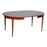 Round, extendable wooden dining table, 1960