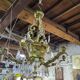 Chandelier with tassels and brass 9 bulbs