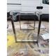Table basse vintage chrome et plastique transparent