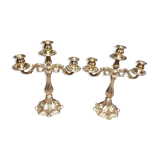 Pair of silver candlesticks 800