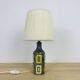 50s ceramic lamp, wool lampshade