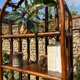 Vintage rattan shelf 1970